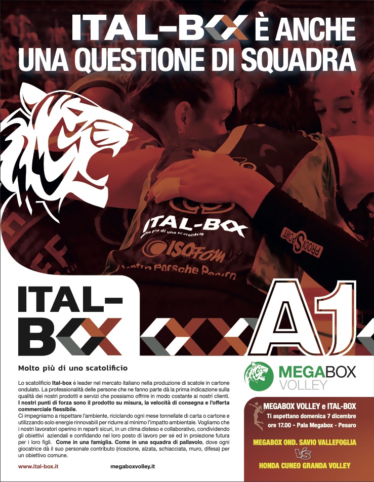 Locandina italbox sponsor volley Vallefoglia