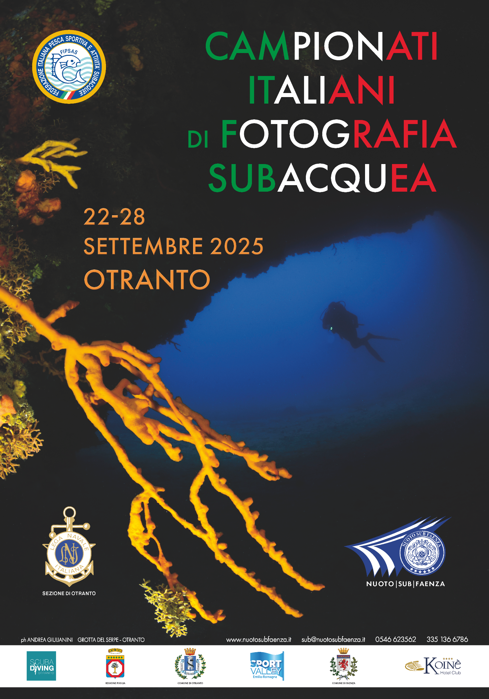 Locandina campionati fotografia subacquea FIPSAS